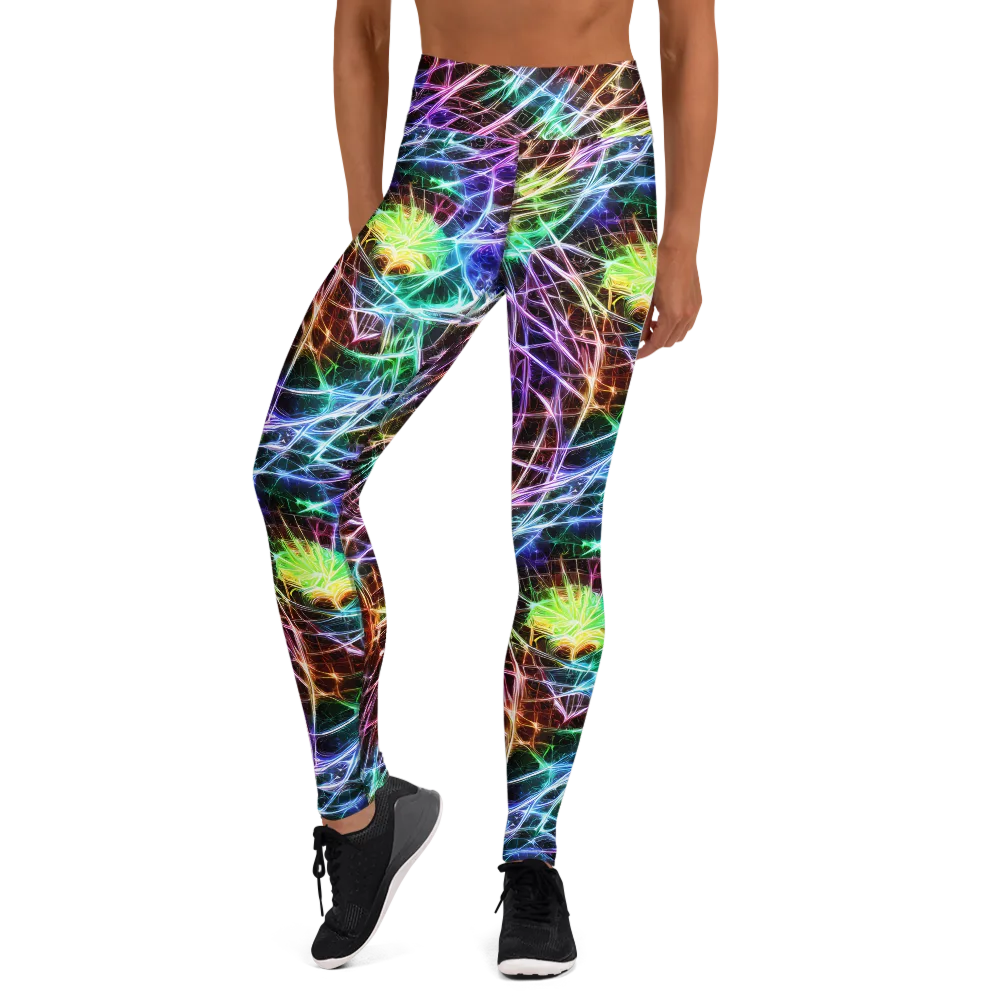 Laser Thicket on Yoga Leggings — Front