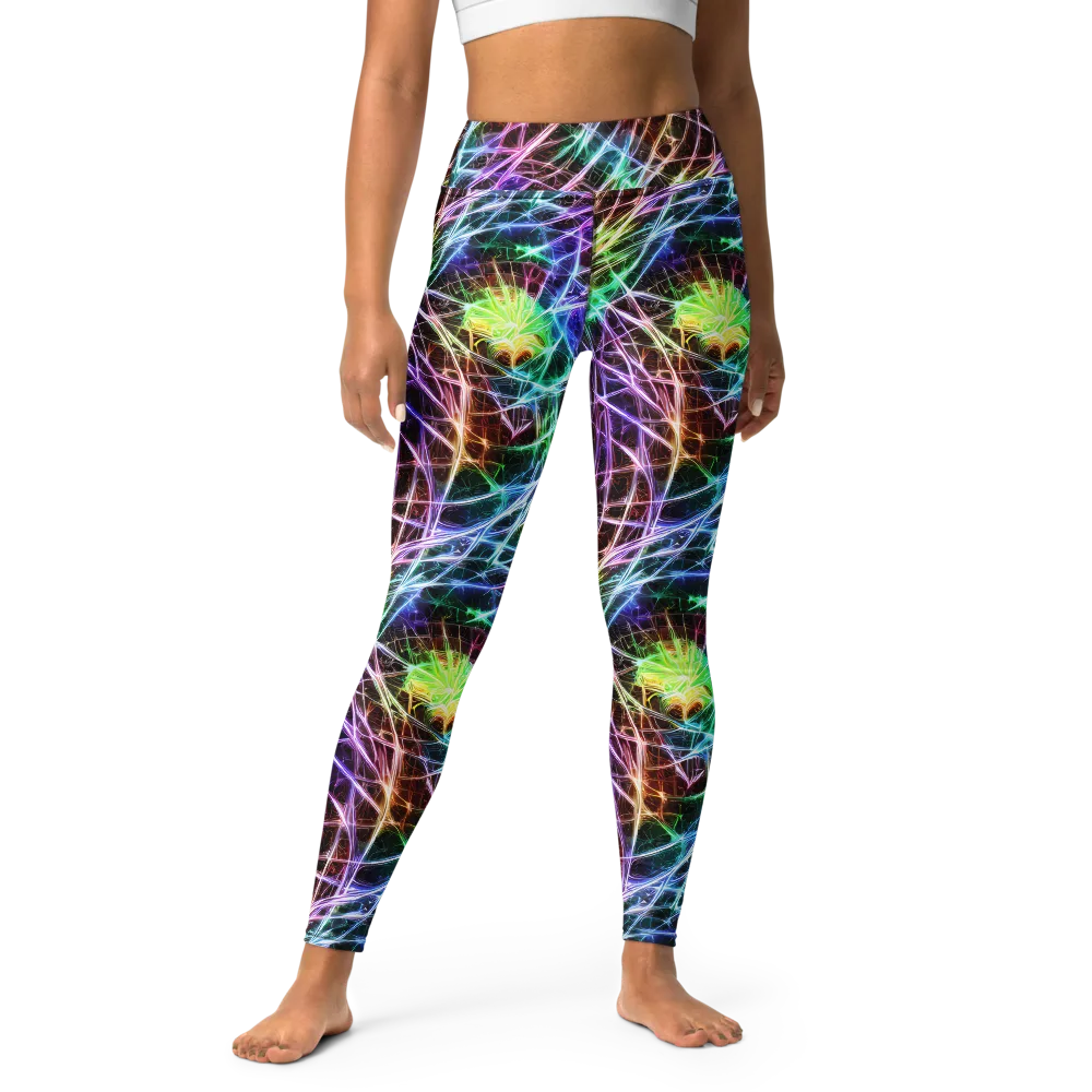 Laser Thicket on Yoga Leggings — Front