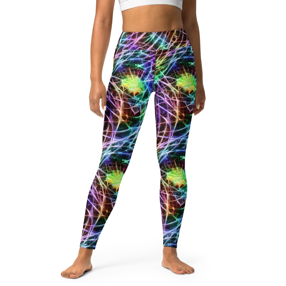 Laser Thicket on Yoga Leggings — Front