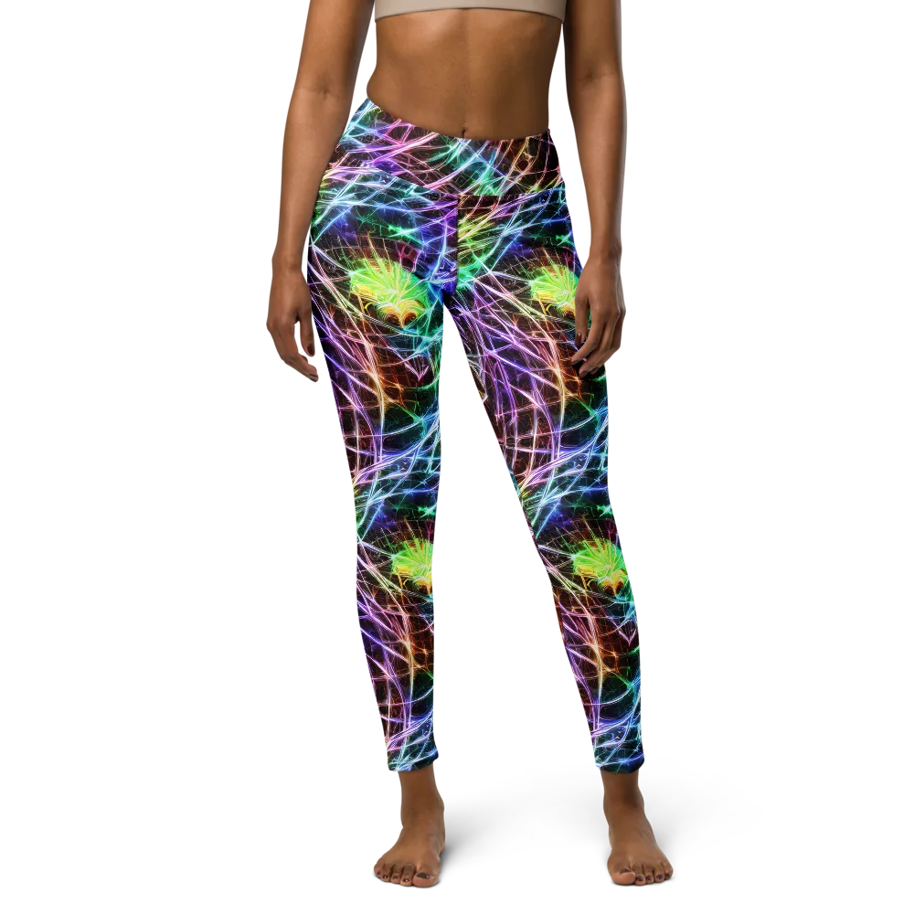 Laser Thicket on Yoga Leggings — Front