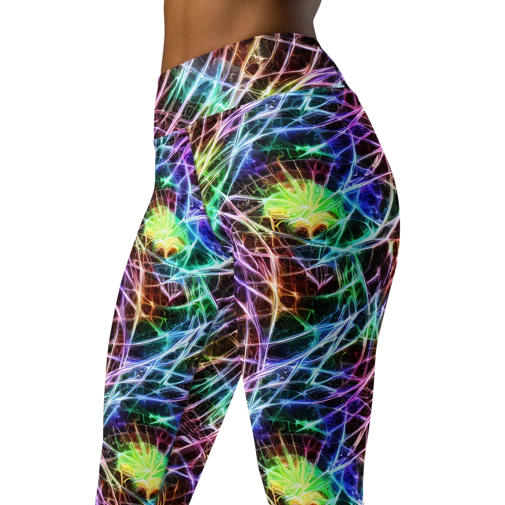 Laser Thicket on Yoga Leggings — Left Front