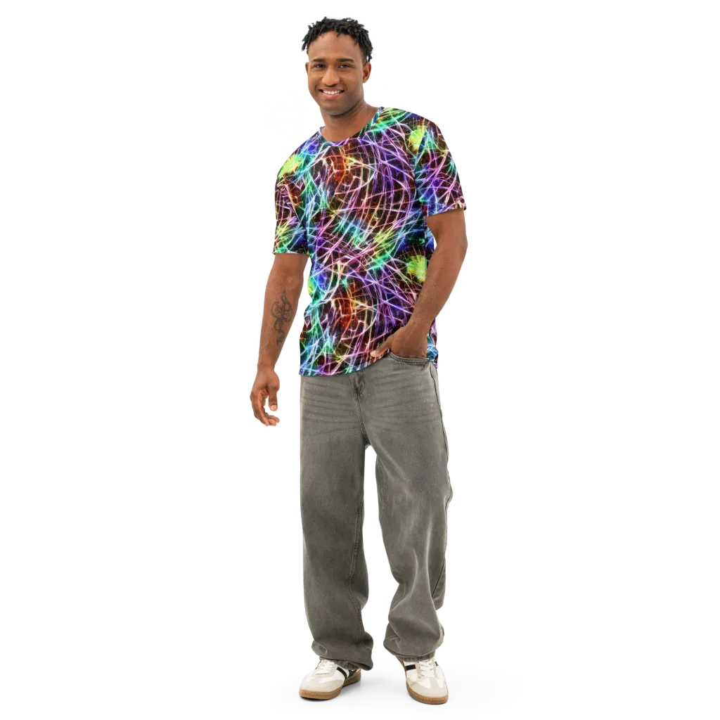 Laser Thicket on Men's Cotton Crew Neck T-Shirt — Front