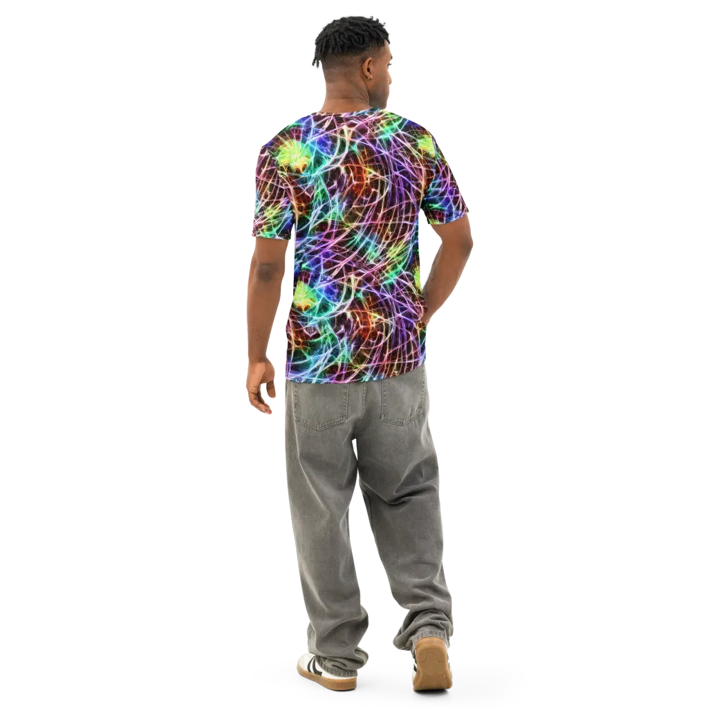 Laser Thicket on Men's Cotton Crew Neck T-Shirt — Back