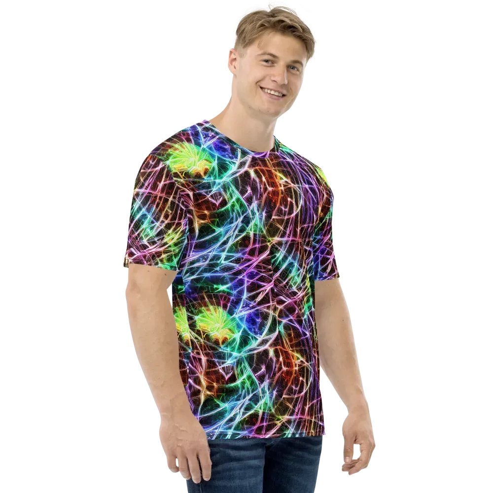 Laser Thicket on Men's Crew Neck T-Shirt — Right