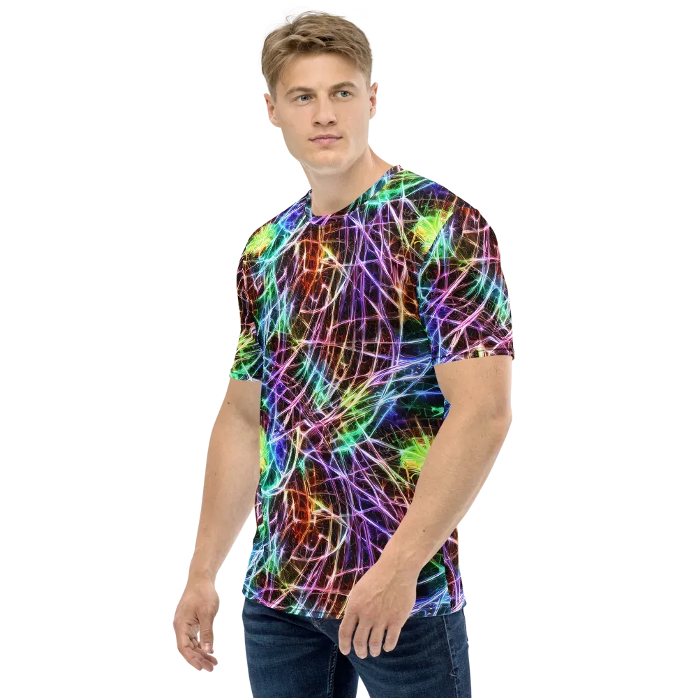 Laser Thicket on Men's Crew Neck T-Shirt — Left