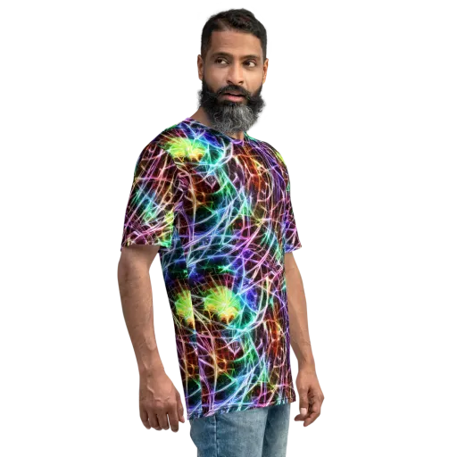 Laser Thicket on a Men's Crew Neck T-Shirt
