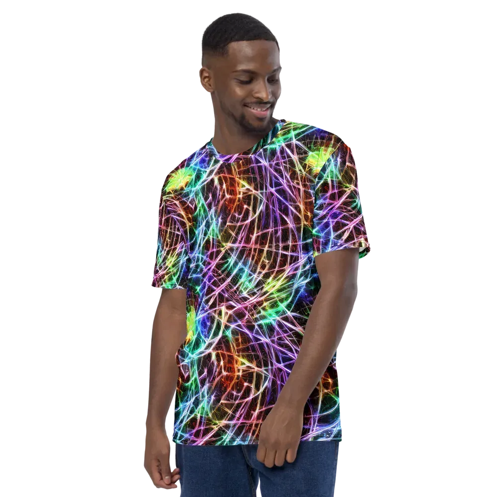 Laser Thicket on Men's Crew Neck T-Shirt — Left