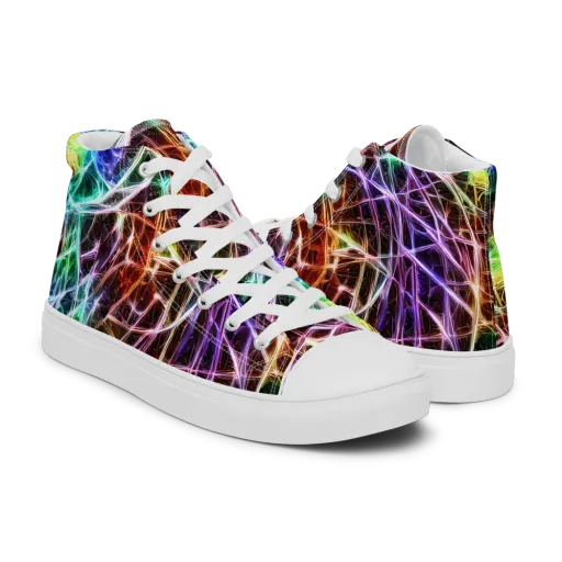 Laser Thicket on a Men's High Top Canvas Shoes