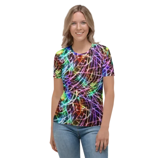 Laser Thicket on a Women's Crew Neck T-Shirt