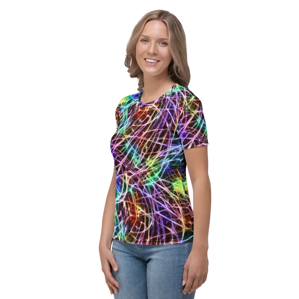 Laser Thicket on Women's Crew Neck T-Shirt — Left