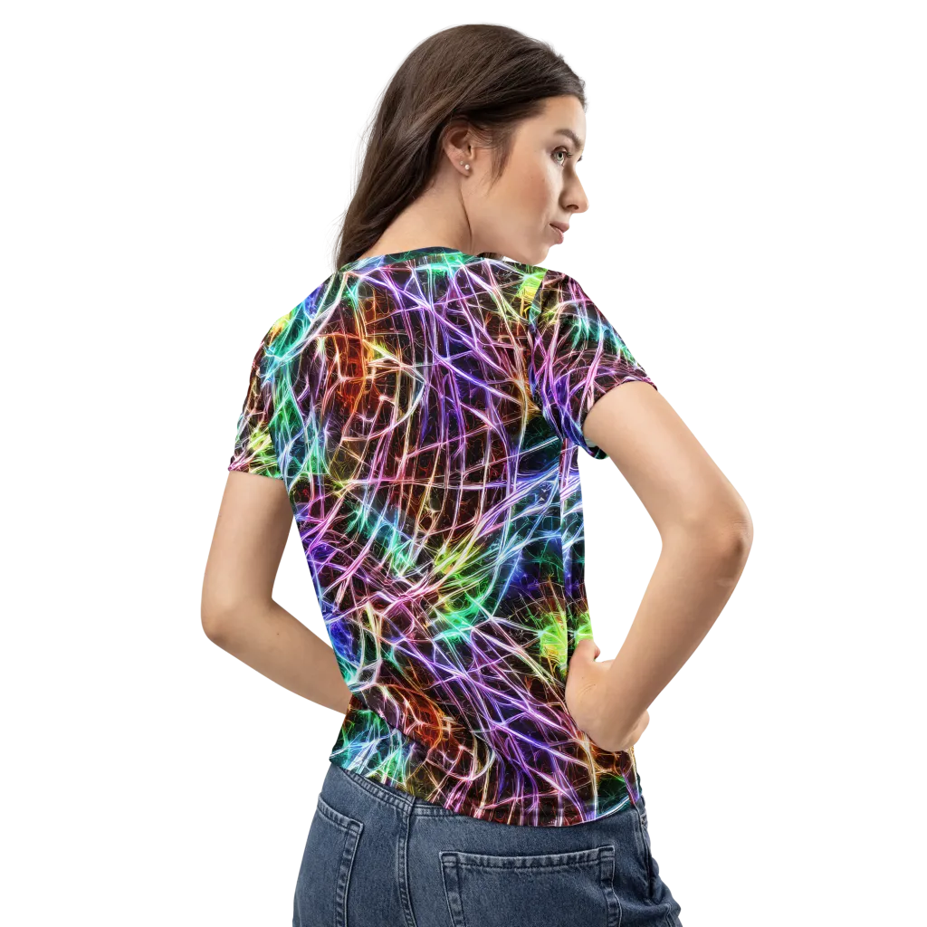 Laser Thicket on Women's Crew Neck T-Shirt — Back