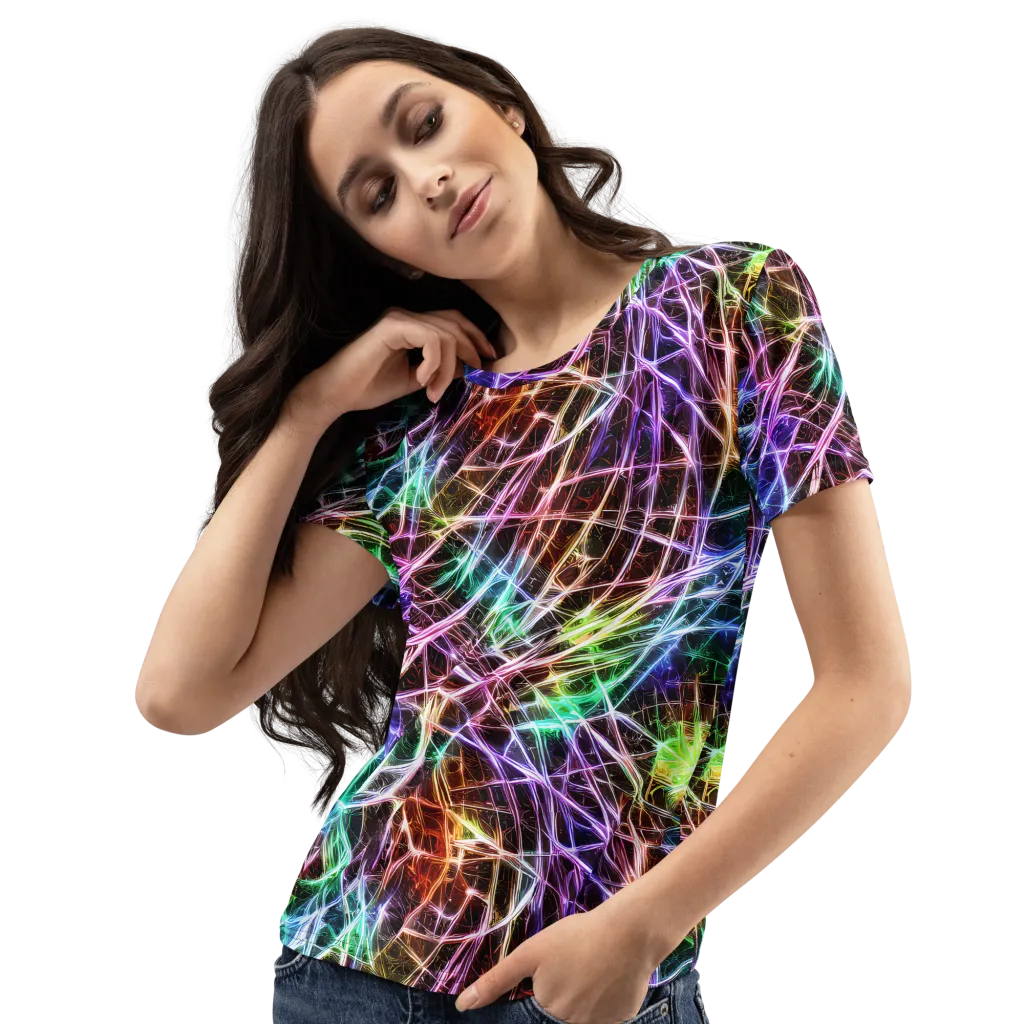 Laser Thicket on Women's Crew Neck T-Shirt — Left Front
