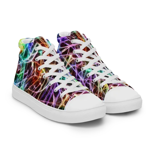 Laser Thicket on a Women's High Top Canvas Shoes