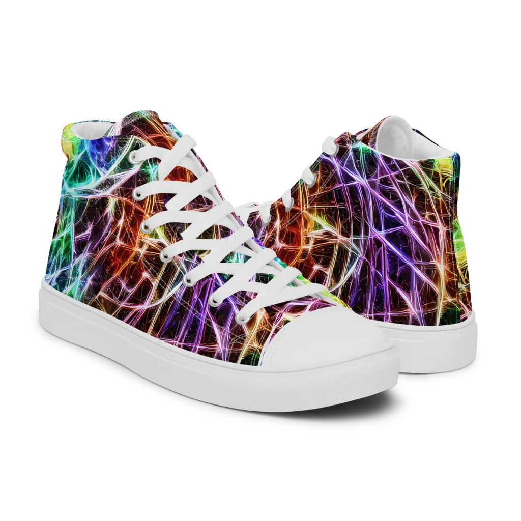 Laser Thicket on Women's High Top Canvas Shoes — Right