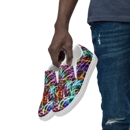 Laser Thicket on a Men's Slip-On Canvas Shoes