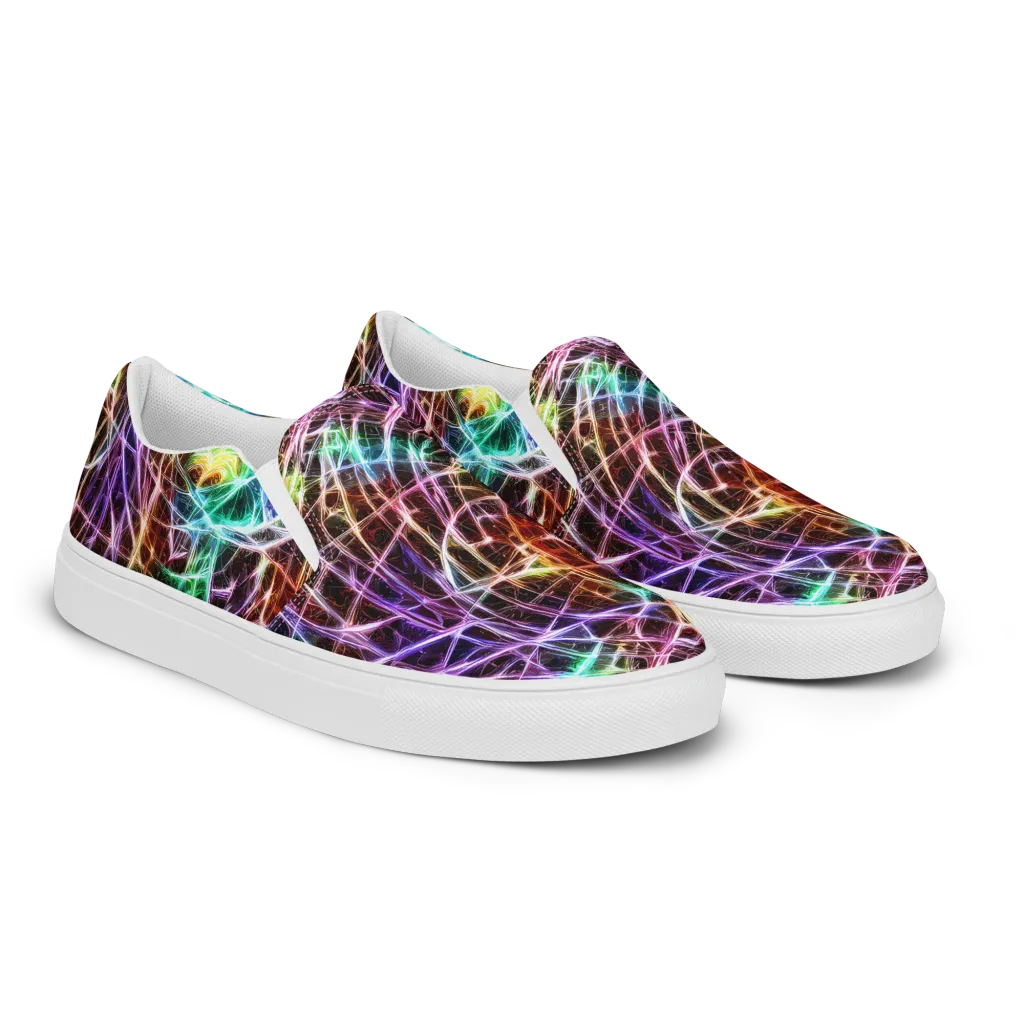 Laser Thicket on Women's Slip-On Canvas Shoes — Right Front
