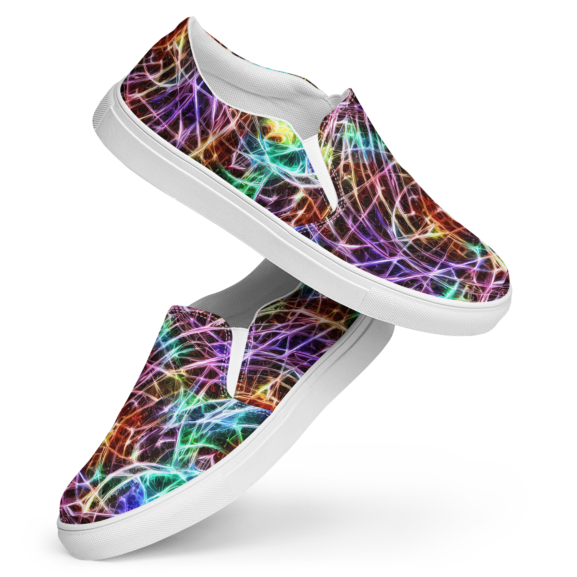 Laser Thicket on Women's Slip-On Canvas Shoes — Front