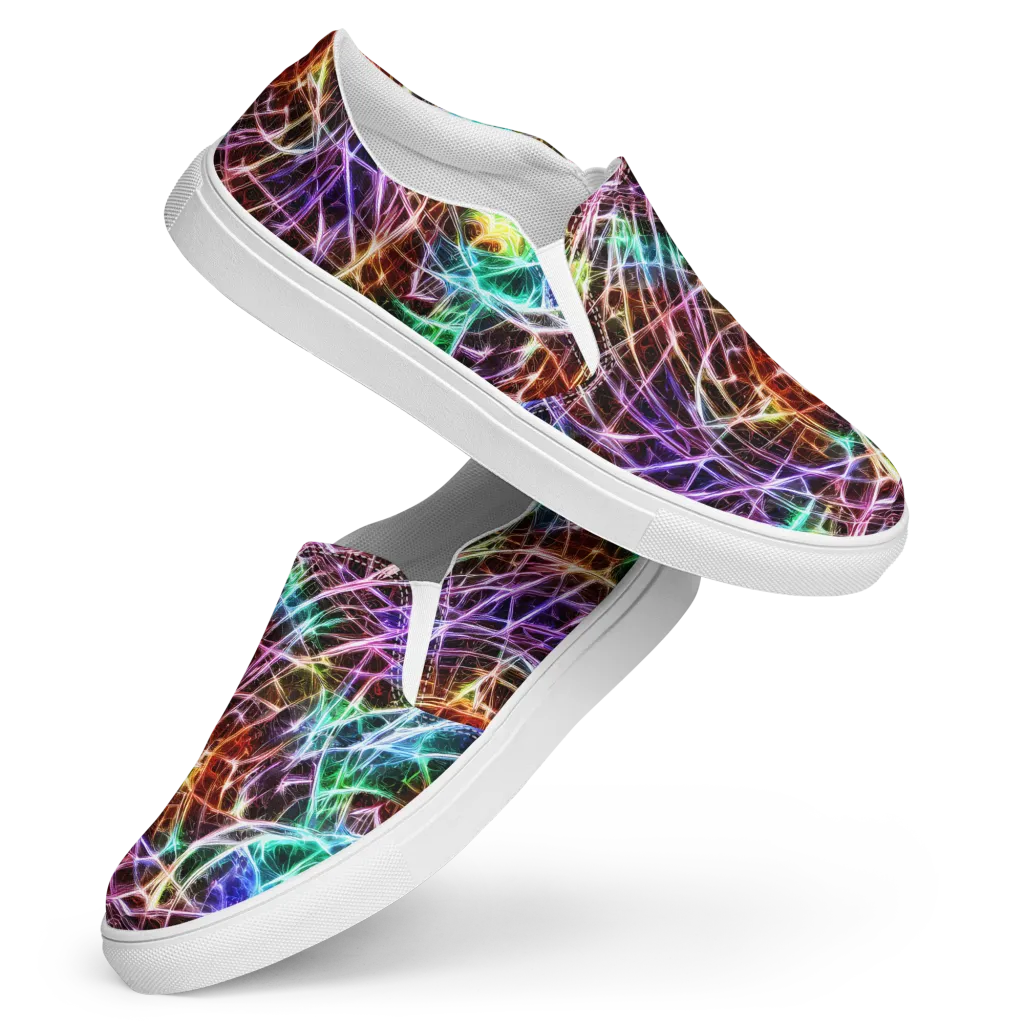 Laser Thicket on Women's Slip-On Canvas Shoes — Front