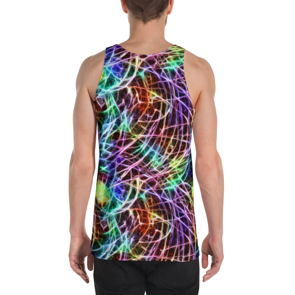 Laser Thicket on Men's Tank Top — Back