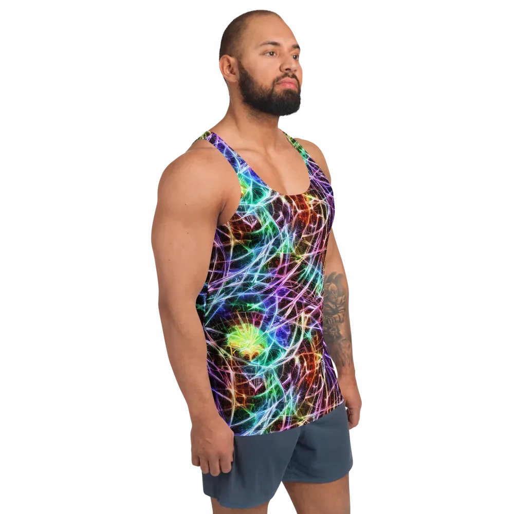 Laser Thicket on Men's Tank Top — Right Front