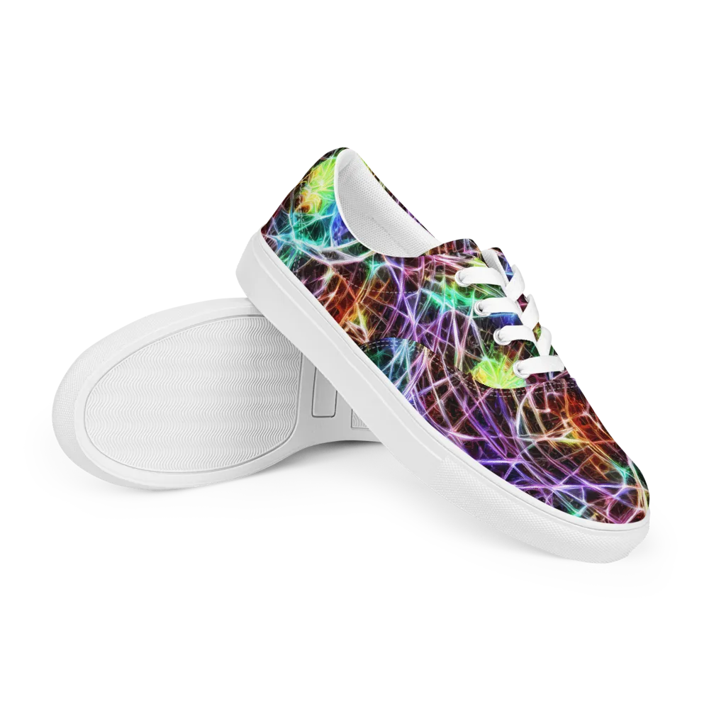 Laser Thicket on Men's Lace-Up Canvas Shoes — Right Front