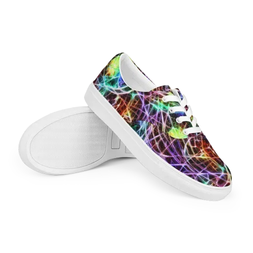 Laser Thicket on a Men's Lace-Up Canvas Shoes