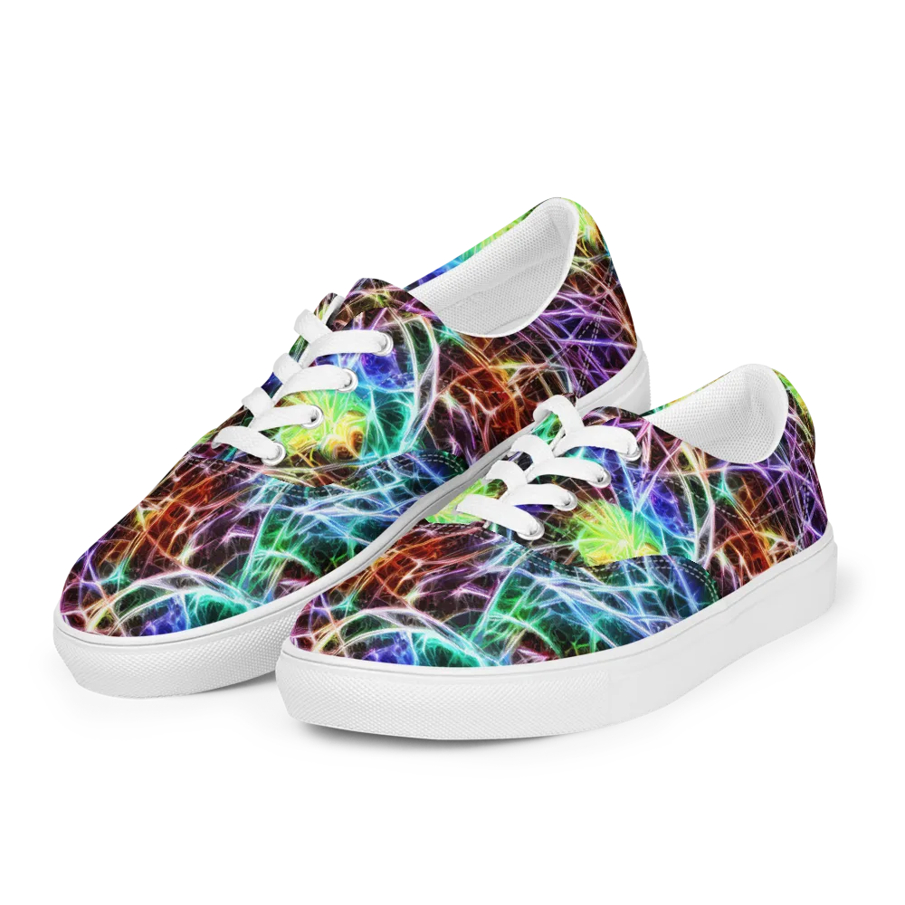 Laser Thicket on Men's Lace-Up Canvas Shoes — Left Front