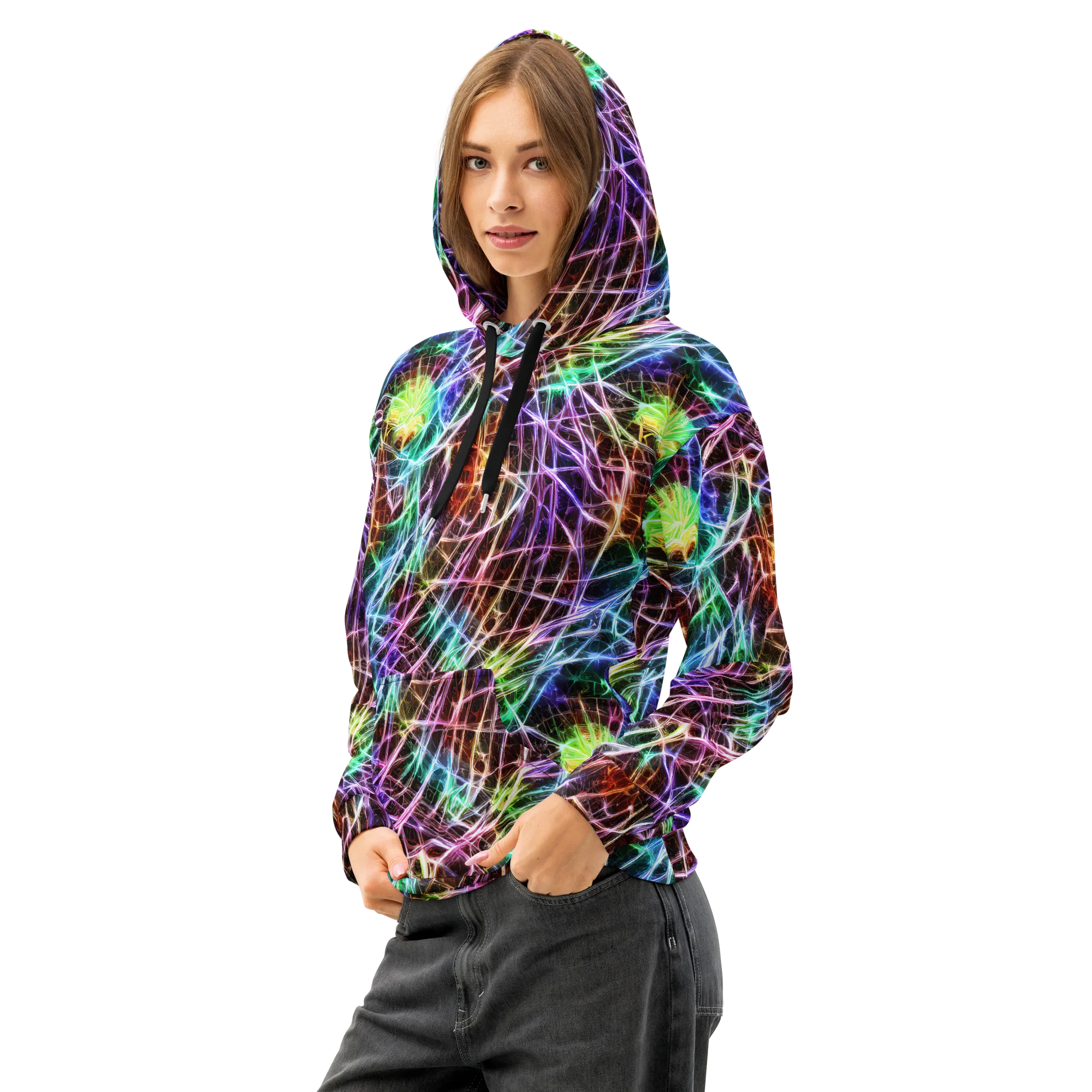 Laser Thicket on Cotton Hoodie — Left Front
