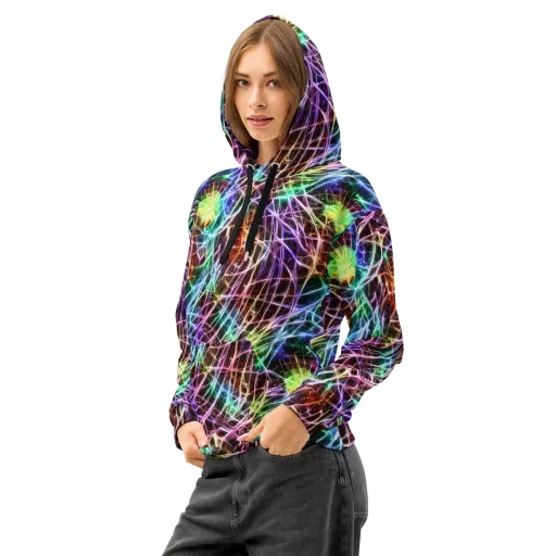 Laser Thicket on a Cotton Hoodie