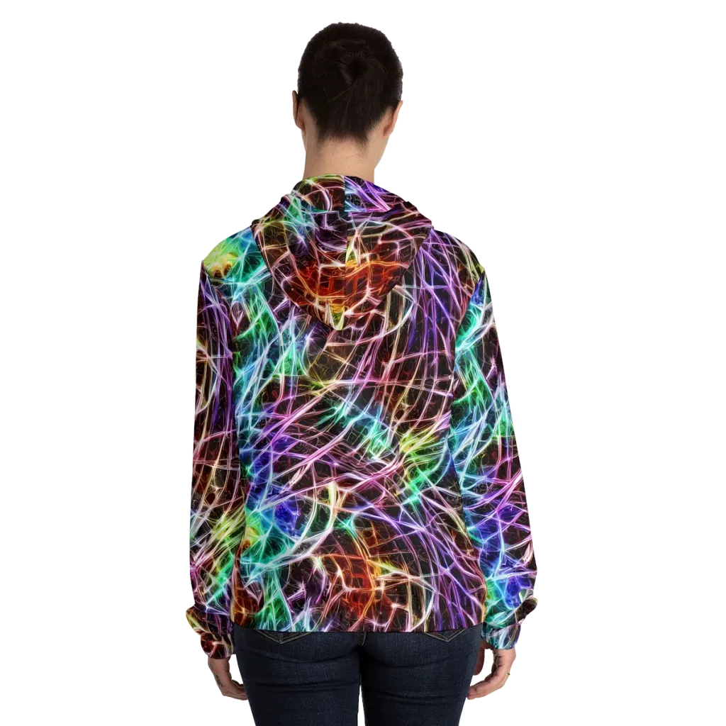 Laser Thicket on Women's Full-Zip Hoodie — Back On Person