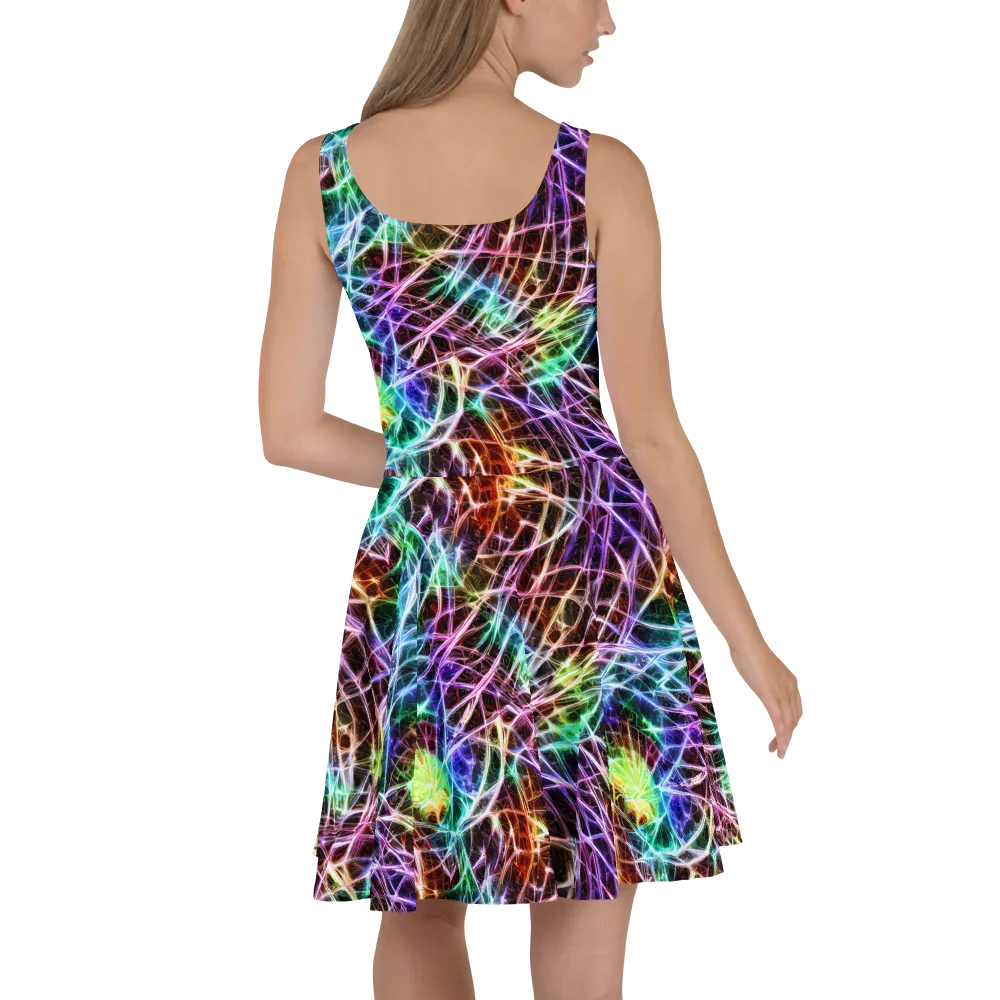 Laser Thicket on Skater Dress — Back