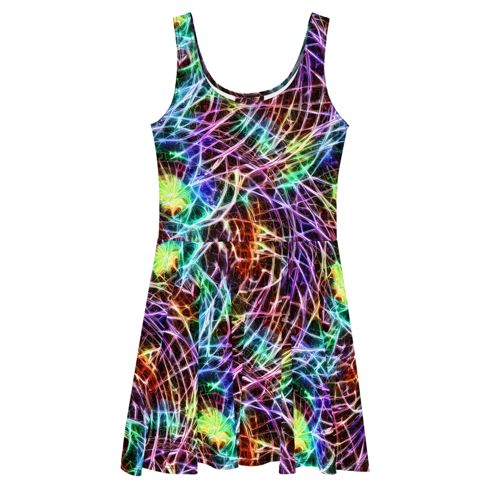 Laser Thicket on Skater Dress — Front