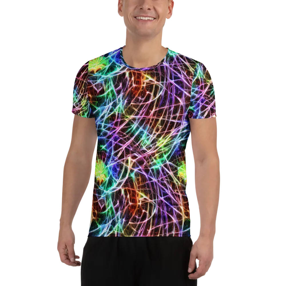 Laser Thicket on Men's Athletic T-Shirt — Front