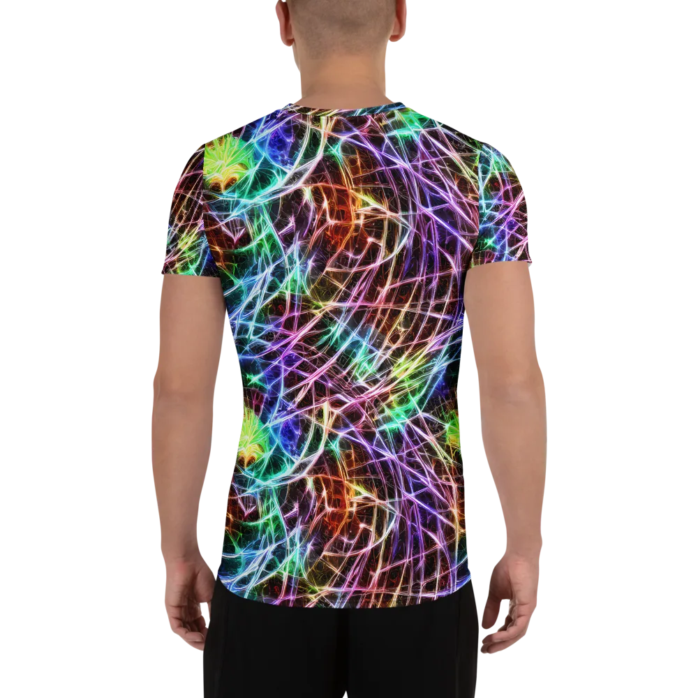 Laser Thicket on Men's Athletic T-Shirt — Back