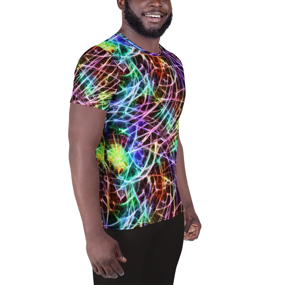 Laser Thicket on Men's Athletic T-Shirt — Right