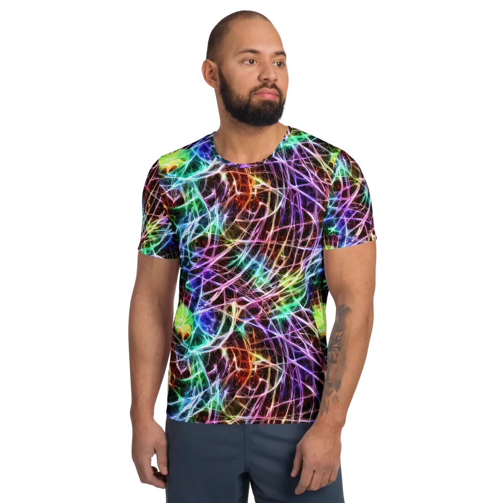 Laser Thicket on Men's Athletic T-Shirt — Front