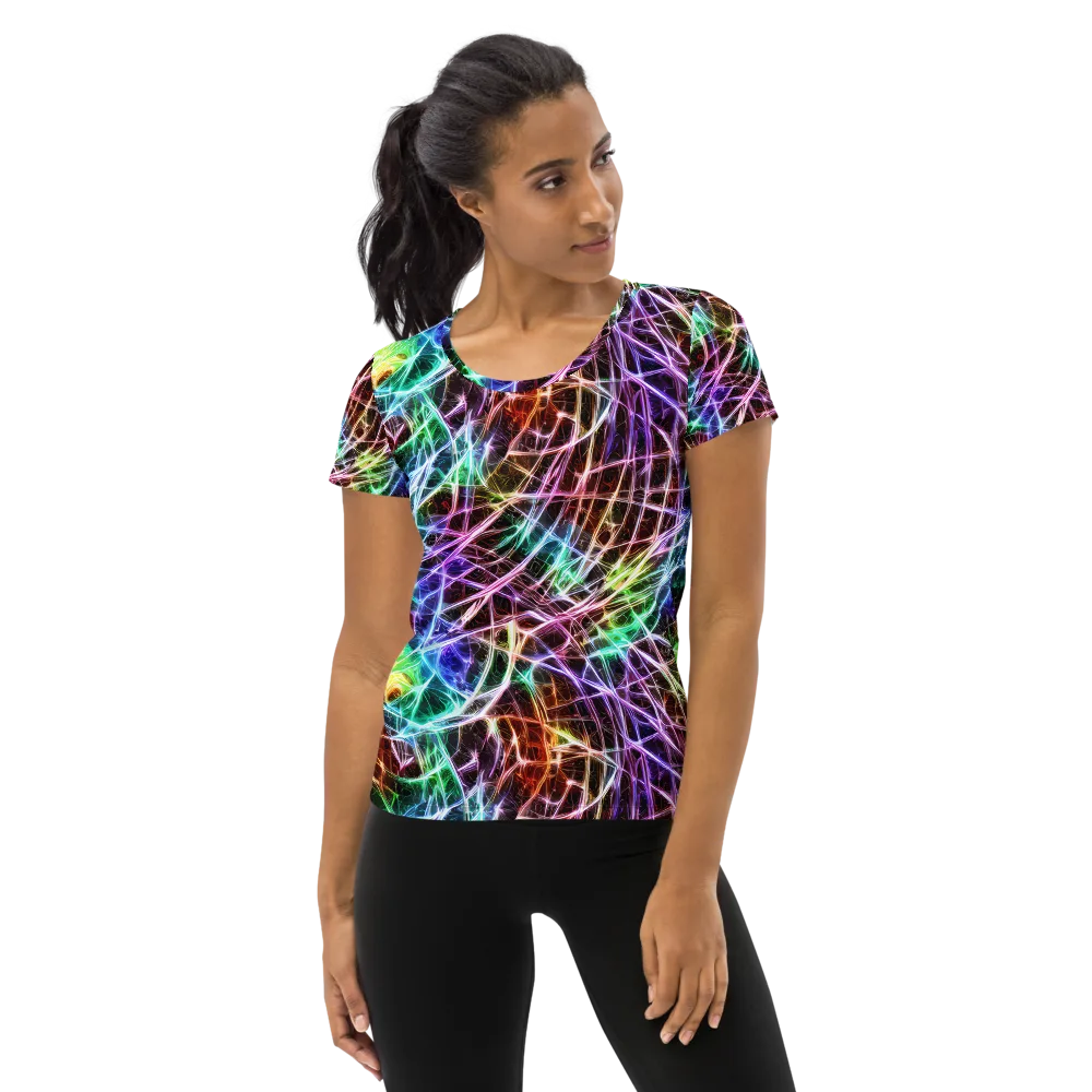 Laser Thicket on Women's Athletic T-Shirt — Front