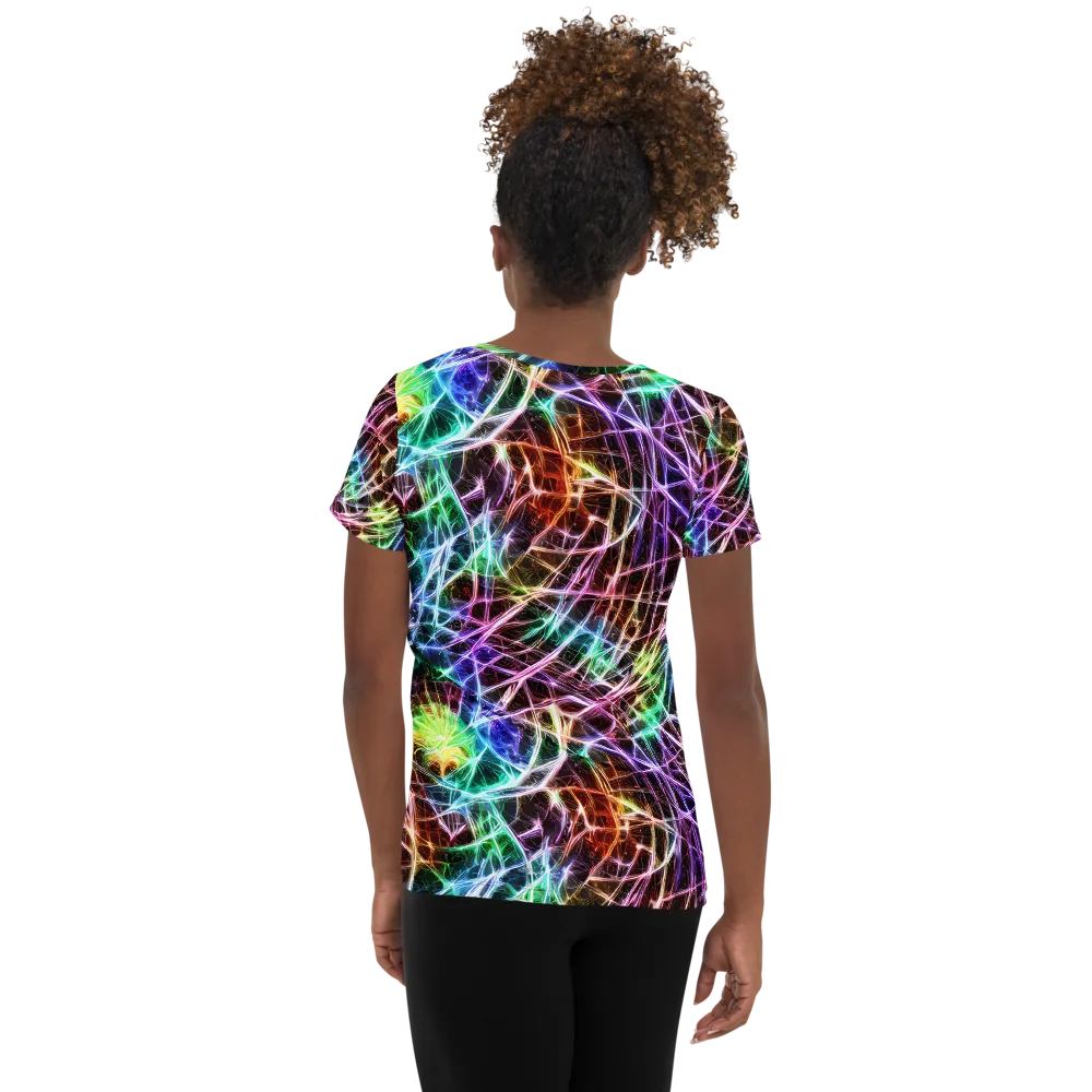 Laser Thicket on Women's Athletic T-Shirt — Back