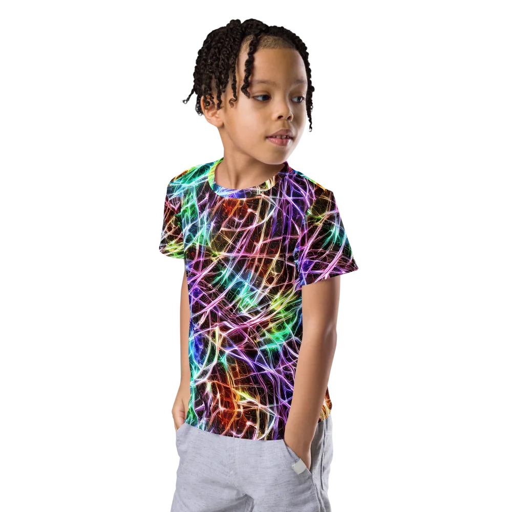 Laser Thicket on Kids Crew Neck T-Shirt — Left Front