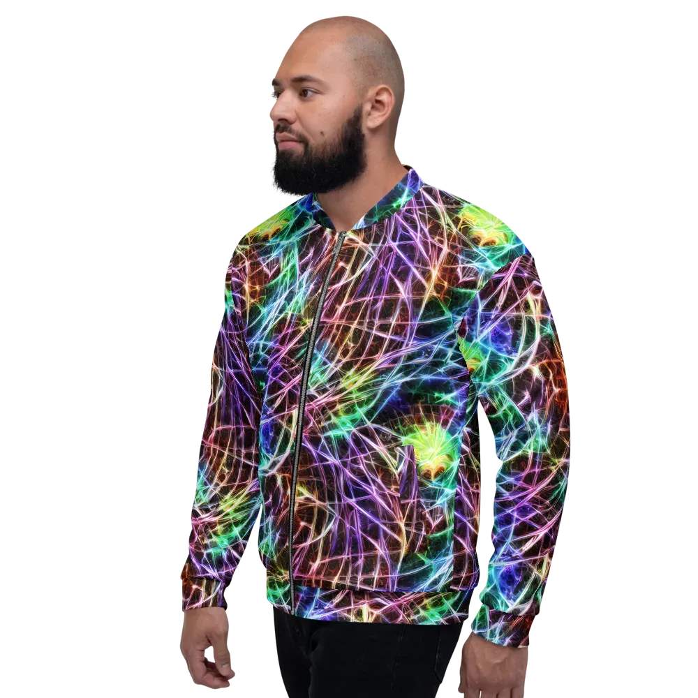 Laser Thicket on Bomber Jacket — Left