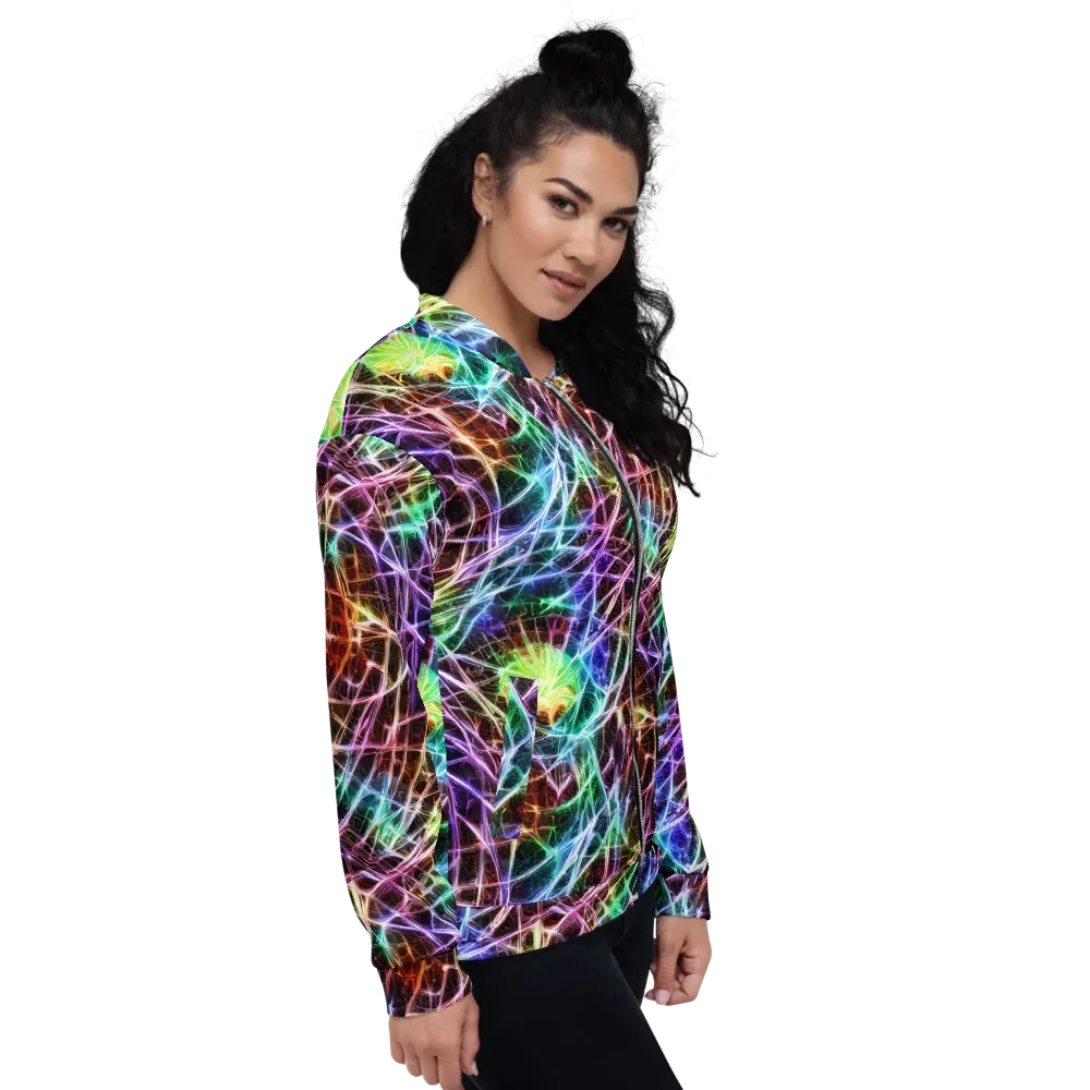 Laser Thicket on Bomber Jacket — Right