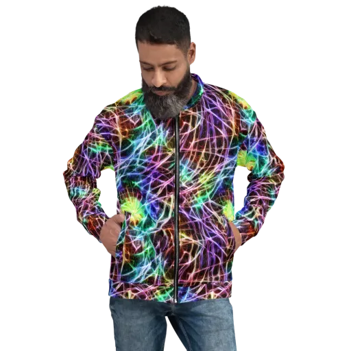 Laser Thicket on a Bomber Jacket