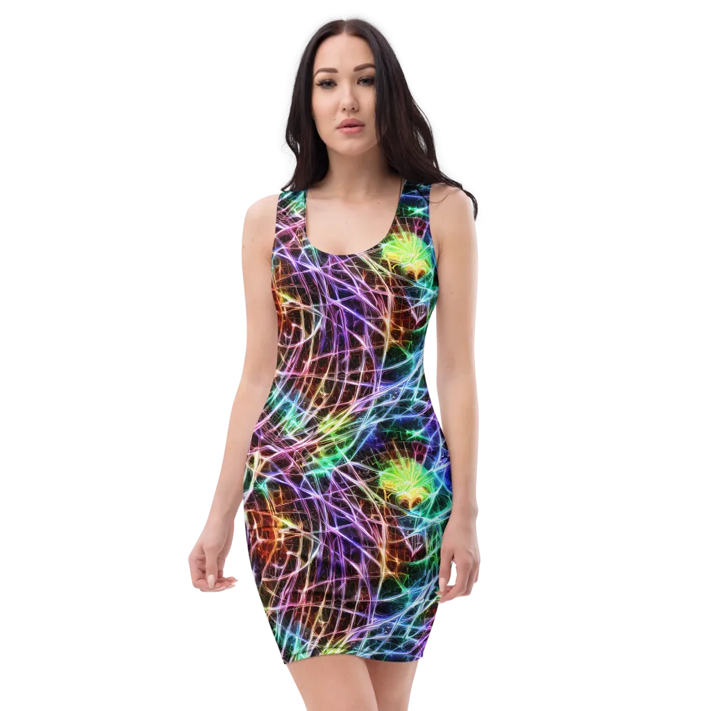 Laser Thicket on Bodycon Dress — Front