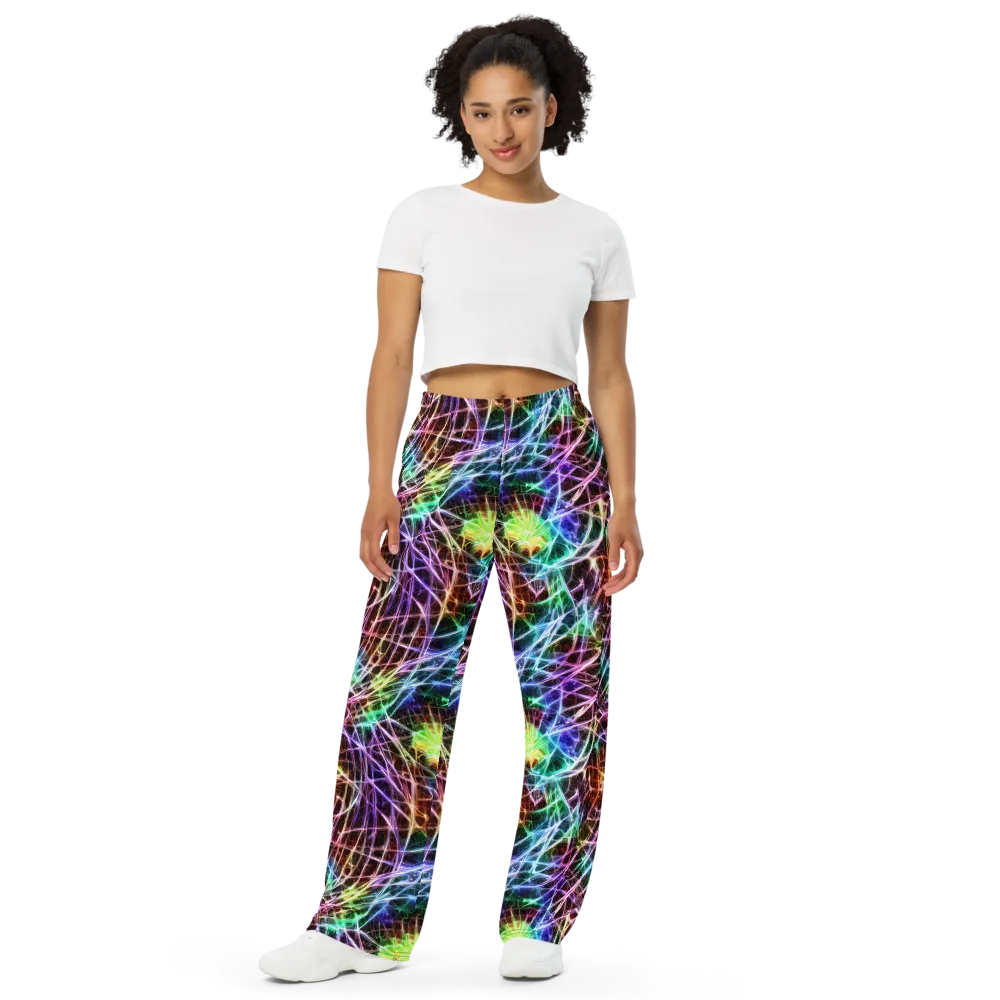 Laser Thicket on Wide-Leg Pants — Front