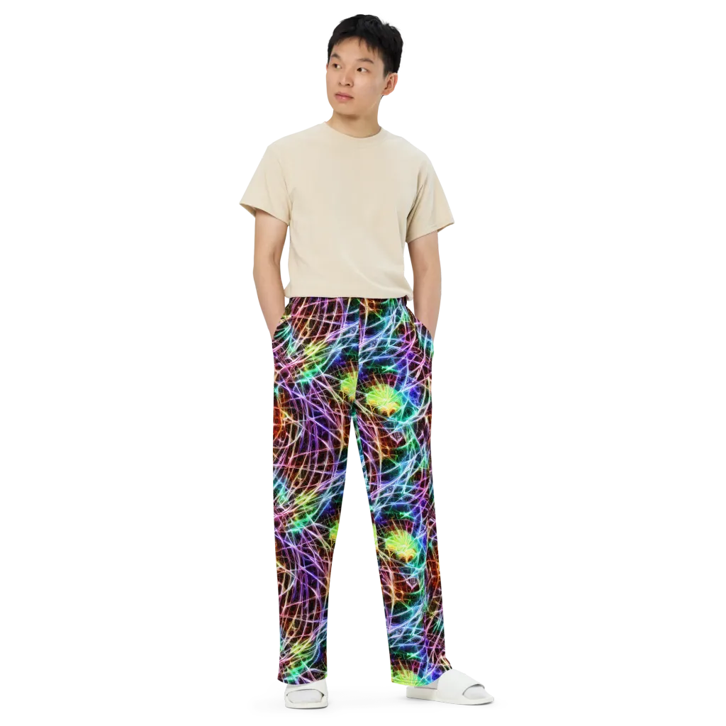 Laser Thicket on Wide-Leg Pants — Front