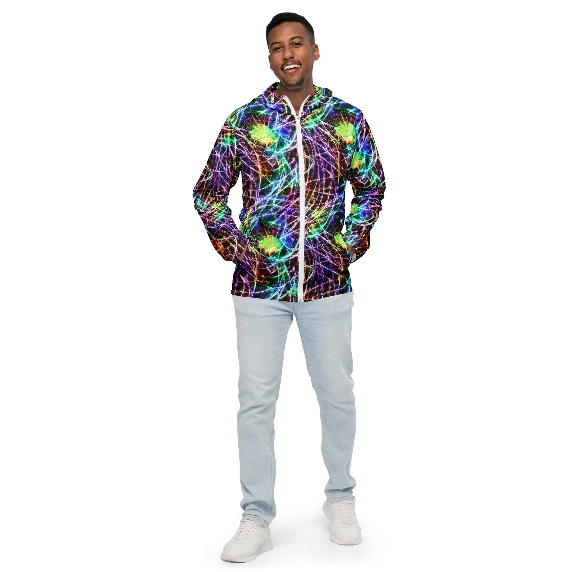 Laser Thicket on Men's Windbreaker — Front