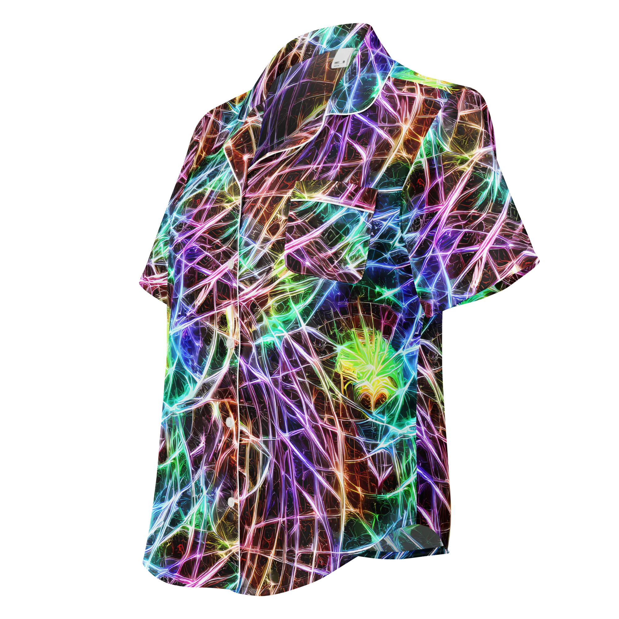Laser Thicket on Women's Short Sleeve Pajama Top — Left Front