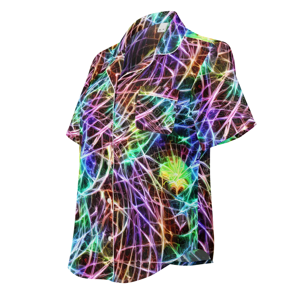 Laser Thicket on Women's Short Sleeve Pajama Top — Left Front