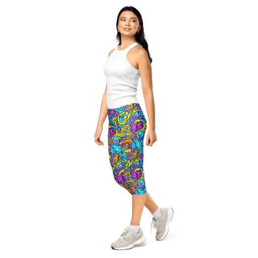 Graffiti Current on a Capri Leggings