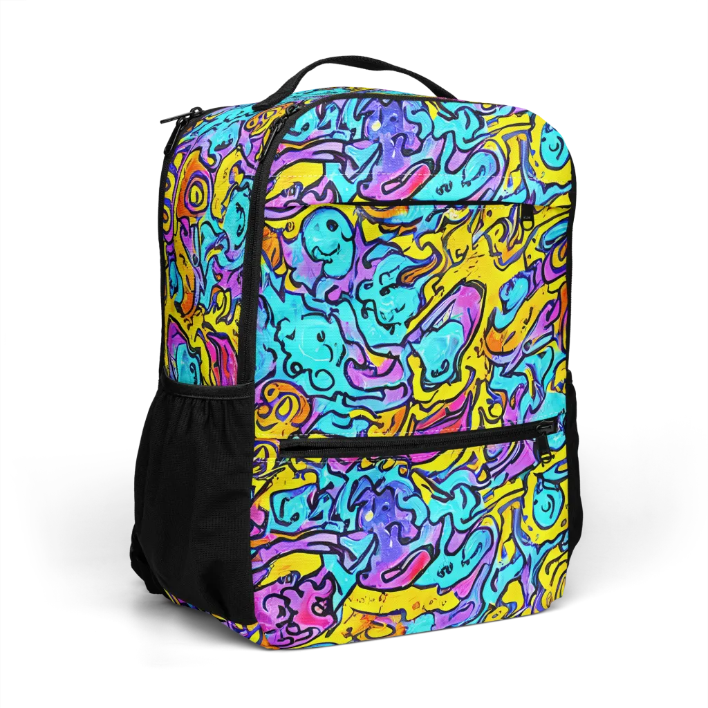Graffiti Current on Utility Backpack — Right Front